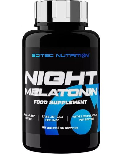 Night Melatonin, 1 mg, 90 таблетки, Scitec Nutrition - 1